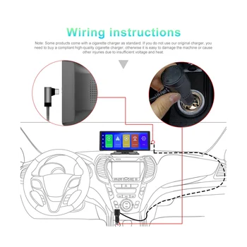 10,26-дюймовая беспроводная автомагнитола Carplay и Android Auto с голосовым управлением, FM-передатчик, мультимедиа по Bluetooth Mirrorlink