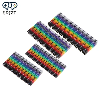 100/150 Шт кабельных маркеров, красочный маркер С-типа, бирка с номером для провода 2-3 мм