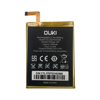 100% Оригинальный аккумулятор Ouki S31 большой емкости 3000 мАч, резервная замена для смартфона Oukitel S 31 Batterie Batteria