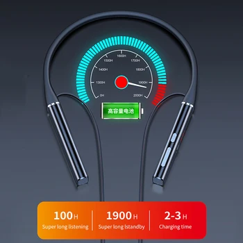100 Часов Работы Наушников Bluetooth-совместимые Басовые Беспроводные Наушники С Магнитным Всасыванием HiFi Звук Стереогарнитура Шейный Наушник-вкладыш S720