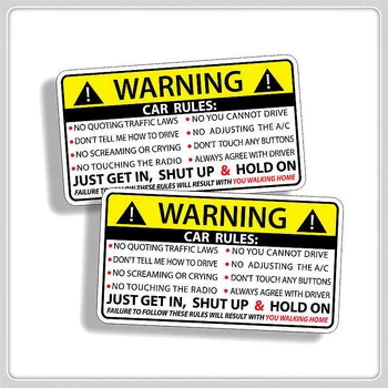 10x6 см Правила Предупреждения О Безопасности Автомобиля Наклейка ПВХ Авто Наклейка для nissan x-trail t31 kia rio nissan mazda cx-5 skoda ford