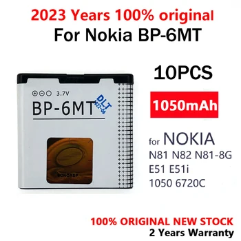 10ШТ 1050 мАч BP-6MT BP6MT Новый Аккумулятор Для Nokia N81 N82 N81-8G E51 E51i 6720 6720C Батареи BP 6MT