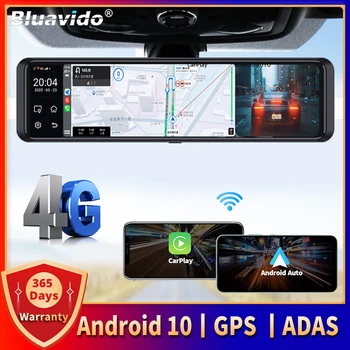 11,26-дюймовый 4G Видеорегистратор Зеркало заднего Вида Android GPS FHD 1080P DVR Carplay/Android Auto Live Remote Park Monitor WiFi Bluetooth