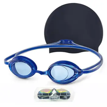 2 шт./компл. Очки для подводного плавания с защитой от запотевания, Регулируемая пряжка, Водонепроницаемая защита для глаз, Силиконовые очки для плавания, шляпа, Набор аксессуаров для плавания