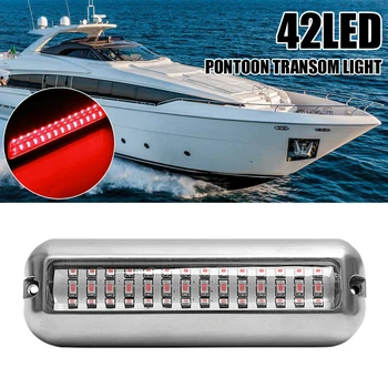 2шт 42LED Подводные фонари мощностью 50 Вт, 10-30 В постоянного тока, нержавеющая сталь, видимая на 90 градусов Лампа для яхты, морской дропшиппинг