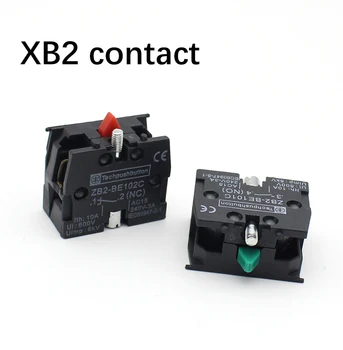 2ШТ Поворотный переключатель XB2 ZB2BE102C (NC) 10A ZB2-BE101C (НЕТ) Контактный блок кнопочного переключателя XB2-BD21, BD23, BD25, BD33, BD45, BD53