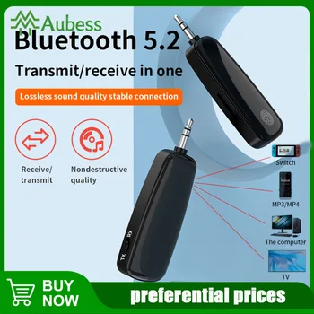 3-в-1 Bluetooth Адаптер Передатчик Приемник Bluetooth AUX 5.2 Беспроводной 3,5 мм Адаптер Стерео Для Наушников ТВ Автомобильный Аудиоплеер