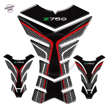 3D Бак Мотоцикла Pad Protector Наклейка Наклейки Чехол для Kawasaki Z750 Z750R Танк Всех Лет