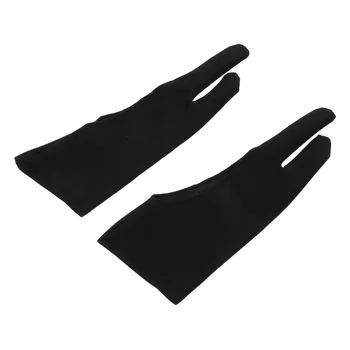 4 шт. перчатки для рисования графики впитывают пот эластичная ткань для рисования двумя пальцами