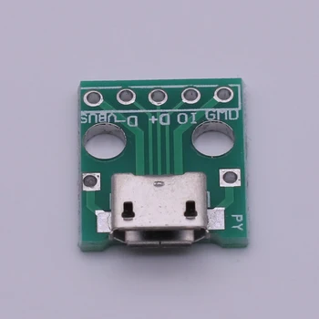 5-10 шт. Адаптер Micro USB для DIP-подключения 5-контактный разъем-розетка Модульная плата Панель с 5-контактной печатной платой типа B PCB 2,54 мм