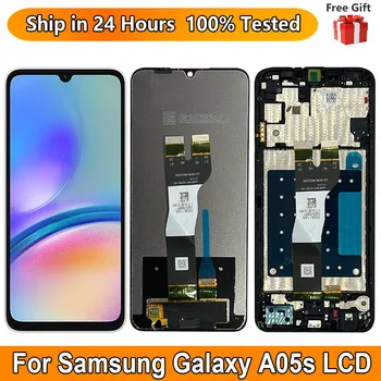 6,7 “Новый для Samsung Galaxy A05s ЖК-дисплей С сенсорным экраном, цифровой Преобразователь в сборе, Замена Samsung A05s A057 С Рамкой