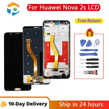 AAA + + + Для Huawei Nova 2s ЖК-дисплей С Сенсорным Экраном Digitizer В сборе Сменный Инструмент Для Nova2s HWI-AL00 6,0 