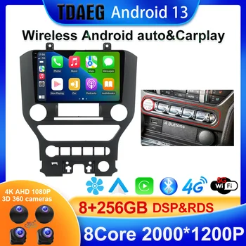Android 13 256G 1200P для FORD Mustang 2014-2021 Мультимедийный стерео автомобильный видеоплеер Навигация GPS DSP 360 ° камера BT5.0 360 CAM