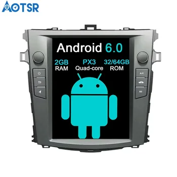 Aotsr Android 9.0 Tesla style 10,4-дюймовый Автомобильный Без DVD-Плеера GPS-Навигация Для Toyota Corolla 2007-2013 Satnav мультимедиа