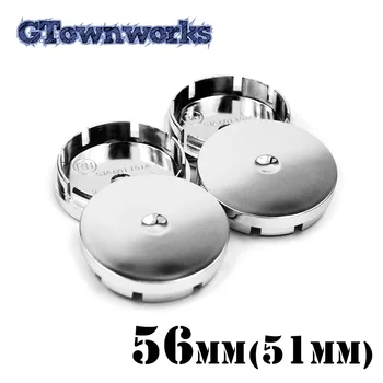 GTownworks 4 шт 55 мм (2,17 дюйма) Хромированная Центральная Крышка Колеса Для Автомобильного Обода ABS Пластиковая Крышка Ступицы Пылезащитный Чехол Для Авто Запасные Части