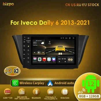 Hizpo 4G LTE Android 12 Авторадио для Iveco Daily 2013-2021 Мультимедийный проигрыватель Видео Навигация GPS Авторадио 2din Carplay