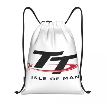Isle Of Man TT Races Рюкзак на шнурке Женский Мужской Спортивный рюкзак для спортзала Складной Мотоцикл Спортивная сумка для тренировок