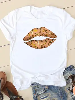 Lip Sweet Cute, трендовая повседневная футболка с графическим рисунком 90-х, женская одежда с коротким рукавом, женская футболка с модным принтом, футболка