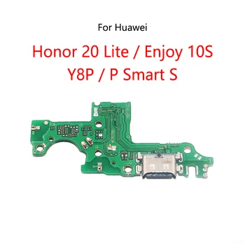 USB Зарядная Док-станция Порт Гнездо Jack Разъем Плата Зарядки Гибкий Кабель Для Huawei Honor 20 Lite / Enjoy 10S / Y8P /P Smart S