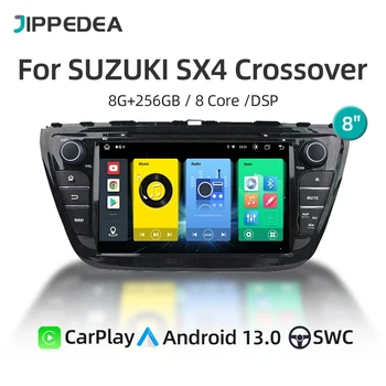 Автомобильный DVD-радиоприемник для кроссовера Suzuki SX4 2013-2016 Мультимедийный видеоплеер CarPlay Android 13.0 GPS-навигация 4G WiFi Bluetooth
