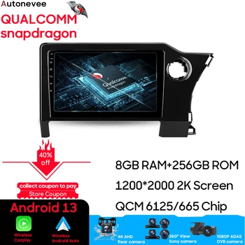 Автомобильный Радиоплеер Qualcomm Snapdragon Android 13 с IPS Экраном Для Toyota Noah 4 R90 2022-2023 RHD GPS Навигация Carplay Auto