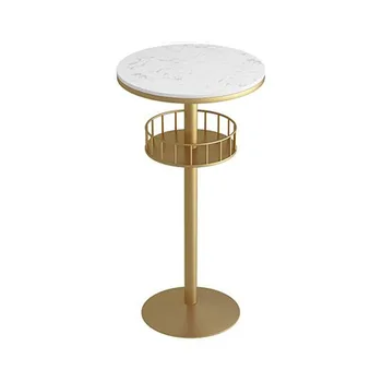 Бесплатная доставка Мраморный стол, круглый стол, Высокий обеденный стол, D: 55 см, H: 105 см
