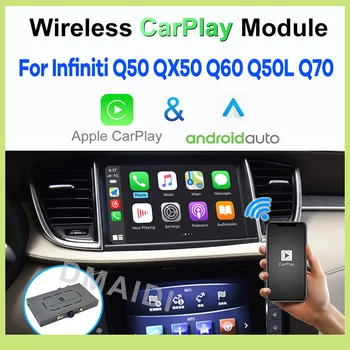 Беспроводная коробка автоматического декодера Apple Carplay Android для Infiniti Q50 QX50 Q60 Q50L QX60 Q70 2015-2019