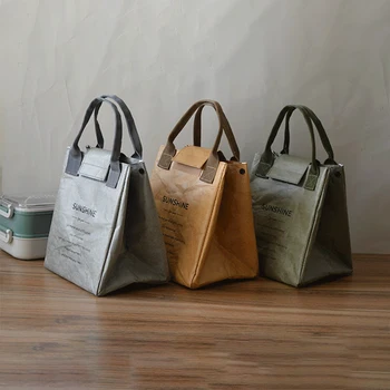 Бумажный пакет для ланча, водонепроницаемая изоляционная сумка, удлиняющая и утолщающая Алюминиевая фольга, японская сумка офисного работника, студента
