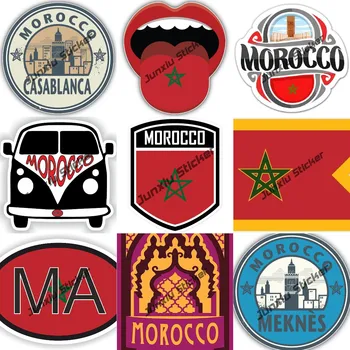 Виниловая наклейка Morocco Придайте Вашим Вещам нотку Марокко с помощью наклеек с флагом и эмблемой Марокко Идеальных водонепроницаемых Наклеек