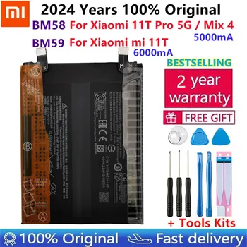 Высококачественный Xiaomi 100% Оригинальный аккумулятор BM59 для Xiaomi 11T Mi 11T, BM58 Для Xiaomi Mi 11T Pro Mi Mix 4 Mix4 Батареи Bateria