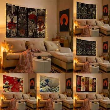 Гобелен в японском стиле для домашней комнаты Искусство Укие-э Декор Настенный фон Ткань