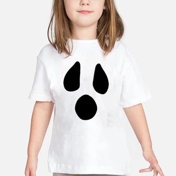 Детская одежда на Хэллоуин, одежда для мальчиков, футболка для мамы и детей, Топы с короткими рукавами для девочек на Хэллоуин, повседневные футболки