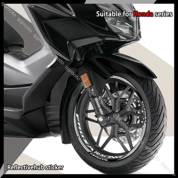 Для Honda Forza 750 350 125 2023 Наклейка на колесо мотоцикла со светоотражающей полосой, наклейка на обод, 14/15/17 дюймов, лента для ступицы, аксессуары, водонепроницаемые