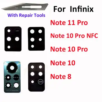 Для Infinix Note 11 10 Pro NFC 8 8i Задняя Камера Стеклянная Крышка Объектива с Клеевой Наклейкой X697 X695 X695D X695C X693 X692 X690