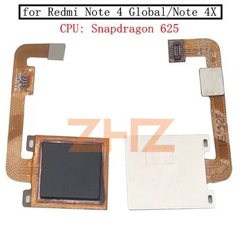 для Xiaomi Redmi Note 4 Global/Note 4X3 ГБ Гибкий Кабель для Отпечатков Пальцев Touch ID Сенсор Клавиша Возврата Кнопка Меню Гибкий Ремонт Запасная Часть