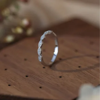 Европейское и американское кольцо для интернет-знаменитостей с микро-инкрустацией цирконом, простое в сочетании с универсальным браслетом на указательный палец