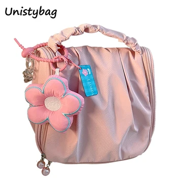 Женская косметичка Unistybag Cloud, вешалка для туалетных принадлежностей, переносная косметичка, цветочная косметичка, большой органайзер для путешествий.