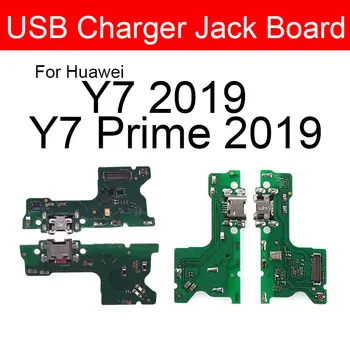 Зарядное устройство USB-плата для Huawei Y7 2019 Y7 Prime 2019 Usb-порт для зарядки, док-станция, гибкий кабель, лента, Запасные части для ремонта
