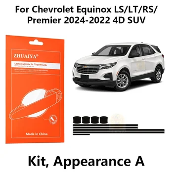 Защита Кромки Двери ZHUAIYA Дверная Ручка Чашка Защитная Пленка Для Краски TPU PPF Для Chevrolet Equinox LS/LT/RS/Premier 2024-2022 4D SUV