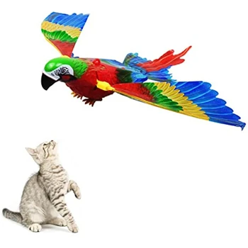 Интерактивная игрушка для кошек Bird, электрическая подвесная летающая игрушка-птица для кошек, игрушки для игр с царапинами для кошек на батарейках, вращающаяся летающая игрушка для домашних животных