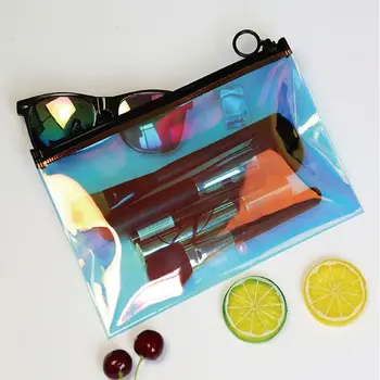 Кошельки Прозрачная дорожная сумка для стирки, пенал из ПВХ, косметичка для губной помады, Лазерная косметичка, Корейская сумка для хранения, Маленький кошелек для монет