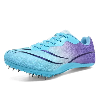 Легкая атлетическая обувь для Мужчин и Женщин, Легкие Спортивные Кроссовки для тренировок на шнуровке, Кроссовки для бега на открытом воздухе, Кроссовки для спринта