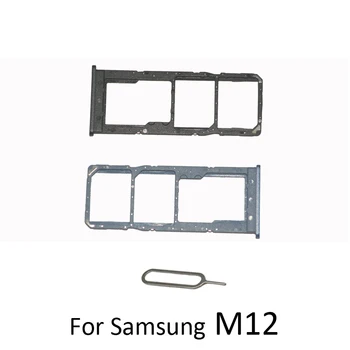 Лоток Для SIM-Карт Телефона Samsung Galaxy M12 Оригинальный Новый SIM-Чип Слот Для SD-Карт Держатель Ящика С Pin-Кодом