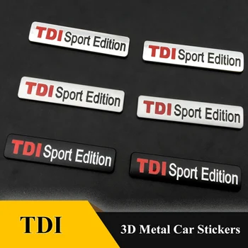 Металлический Красный Логотип TDI Sport Edition 3D металлическая наклейка Эмблема Автомобиля Turbo Хромированный Значок Наклейки для VW POLO GOLF CC TT JETTA GTI TUAREG