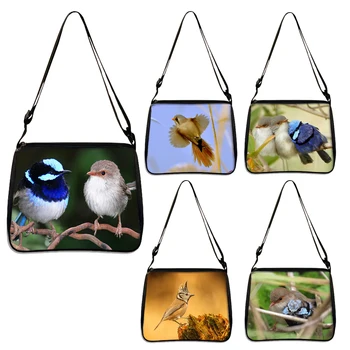 Милая сумочка из крапивника, хохлатой синицы и бородатой синицы, женские модные сумки-мессенджеры для отдыха подмышками, регулируемая сумка через плечо, подарок