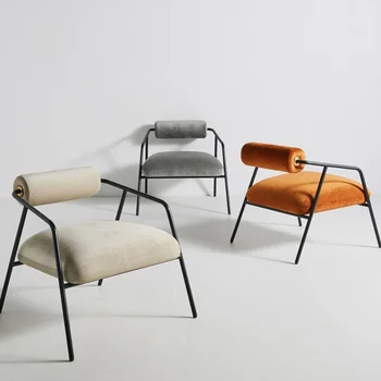 Минималистичный стиль, Простой итальянский стиль, Легкий роскошный одноместный диван-кресло для отдыха в постмодернистской креативной домашней гостиной