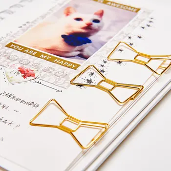 Модные золотистые цветные бабочки, острые скрепки для бумаги, аксессуары для внутренних страниц планировщика ноутбука Dokibook