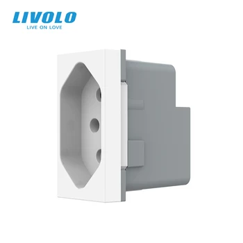 Модуль розетки Livolo Бразильского стандарта 20A, 3 контакта Для бразильской вилки Typn N, Без металлической пластины VL-FCTN20A