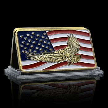 Монета US Eagle Military Challenge, Патриотическая гвардия ОГАЙО, стоящая с честью, достоинством и уважением, Памятный сувенир в виде слитков-слиток