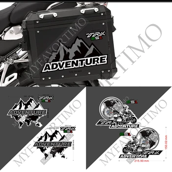 Мотоцикл Верхняя Боковая коробка Чехол Корзины Багаж Алюминиевые Наклейки Наклейка для Benelli TRK251 TRK 251Adventure